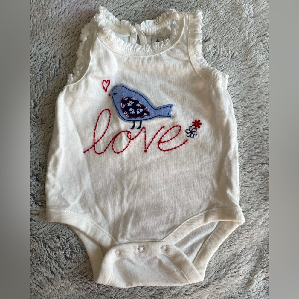 Bundle 3 for $12: GAP Baby White Ruffled Bodysuit